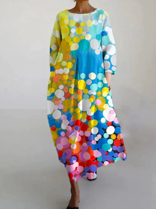 Sally - Casualowa damska sukienka w kwiatowy print