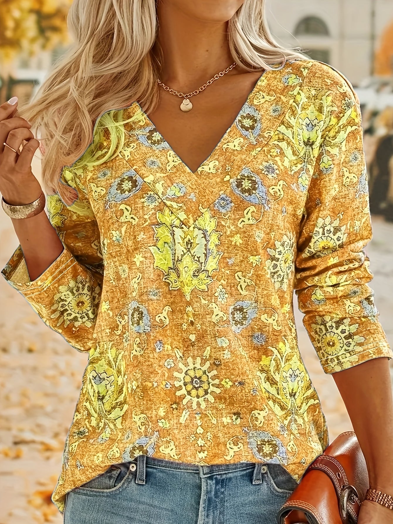Arianne - Damski top plus size w stylu bohemy