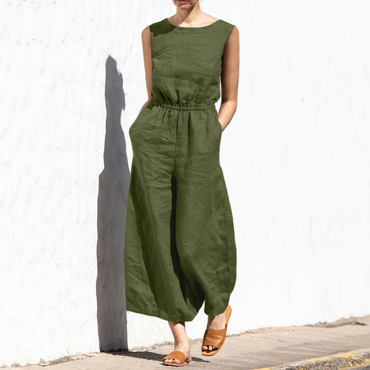 Kombinezon bez rękawów Fashion Casual Temperament Jumpsuit