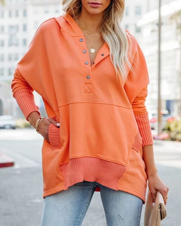 Luna - Bluza z kapturem V-neck