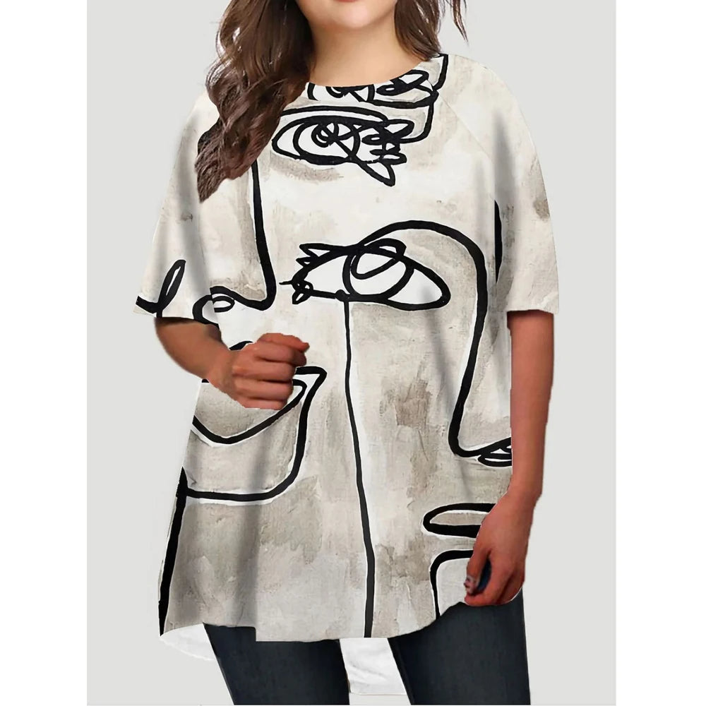 Vardi Dante™ Maartje Plus-Size T-Shirt | Casual & Stylowy