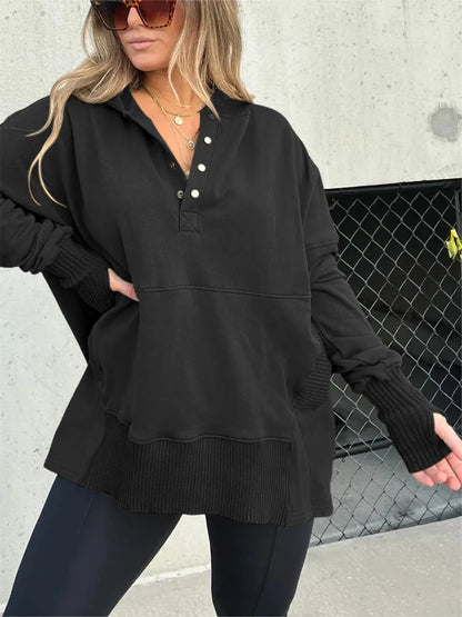Bluza z kapturem V-neck dla kobiet