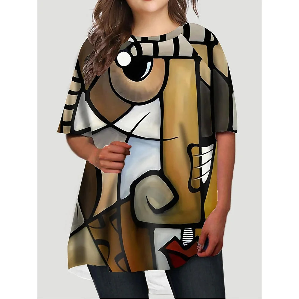 Vardi Dante™ Maartje Plus-Size T-Shirt | Casual & Stylowy