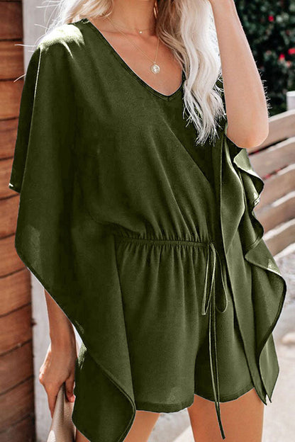 Fashion casualowe luźne kombinezony z wędzidełkiem i dekoltem w szpic (5 kolorów)