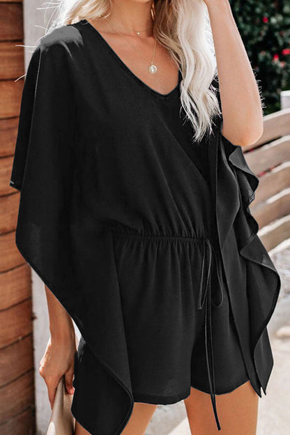 Fashion casualowe luźne kombinezony z wędzidełkiem i dekoltem w szpic (5 kolorów)