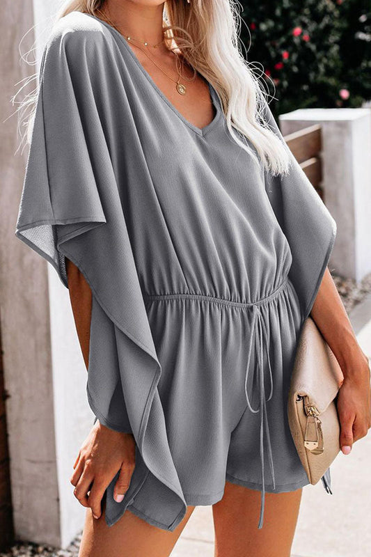 Fashion casualowe luźne kombinezony z wędzidełkiem i dekoltem w szpic (5 kolorów)