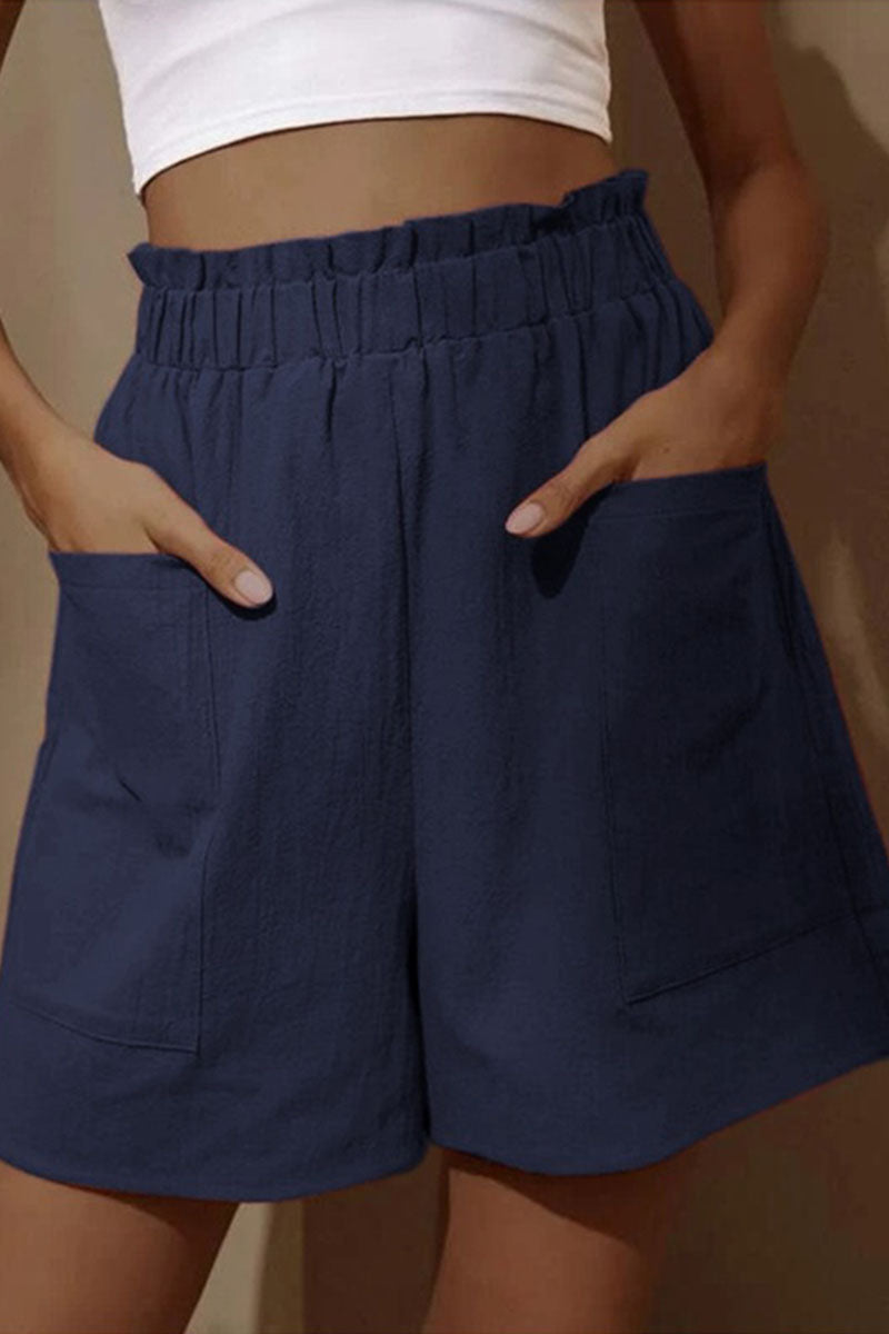 LD fashion casual solidna torba luźne spodnie z szeroką nogawką i wysokim stanem