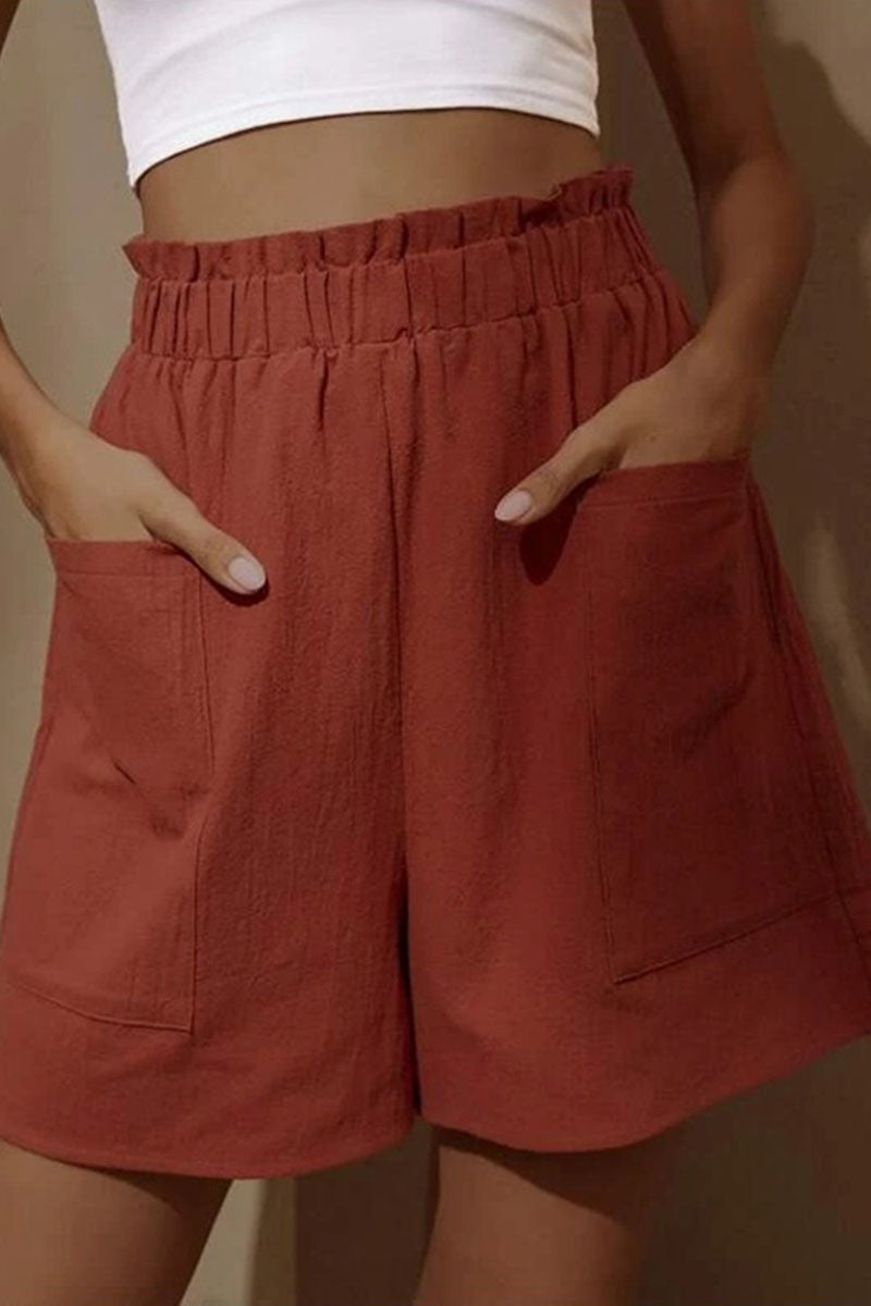 LD fashion casual solidna torba luźne spodnie z szeroką nogawką i wysokim stanem