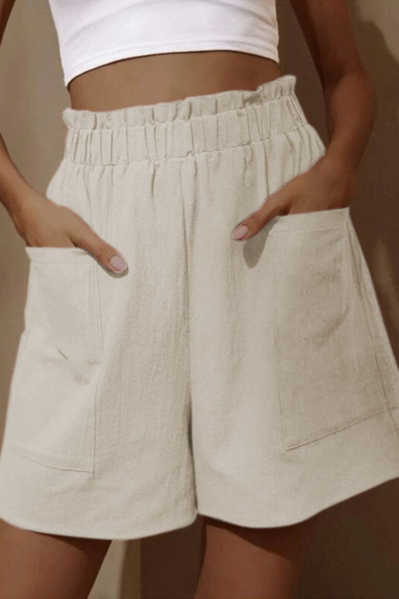 LD fashion casual solidna torba luźne spodnie z szeroką nogawką i wysokim stanem