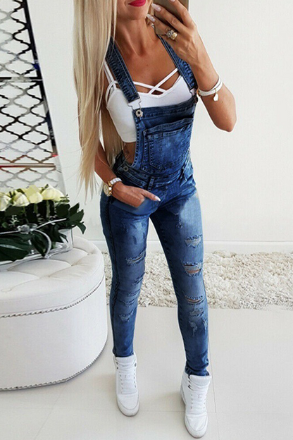| Casual Solid Patchwork Skinny Jumpsuits (3 kolory)