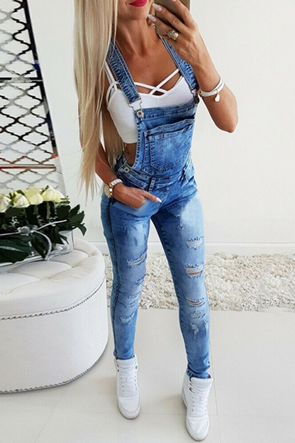 | Casual Solid Patchwork Skinny Jumpsuits (3 kolory)