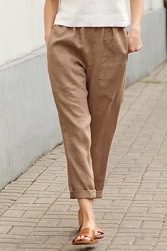 Spodnie|CasualMidWaistwjednolitymkolorze(7kolorów)