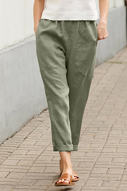 Spodnie|CasualMidWaistwjednolitymkolorze(7kolorów)