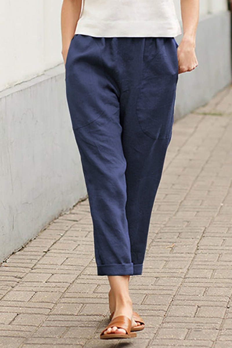Spodnie|CasualMidWaistwjednolitymkolorze(7kolorów)