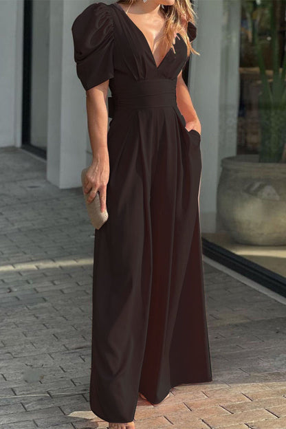 | Casual simplicity sturdy-V-neck luźne kombinezony (5 kolorów)
