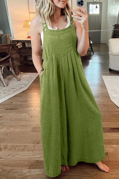 | Casual street solid-pochet collar loose jumpsuits (10 kolorów)