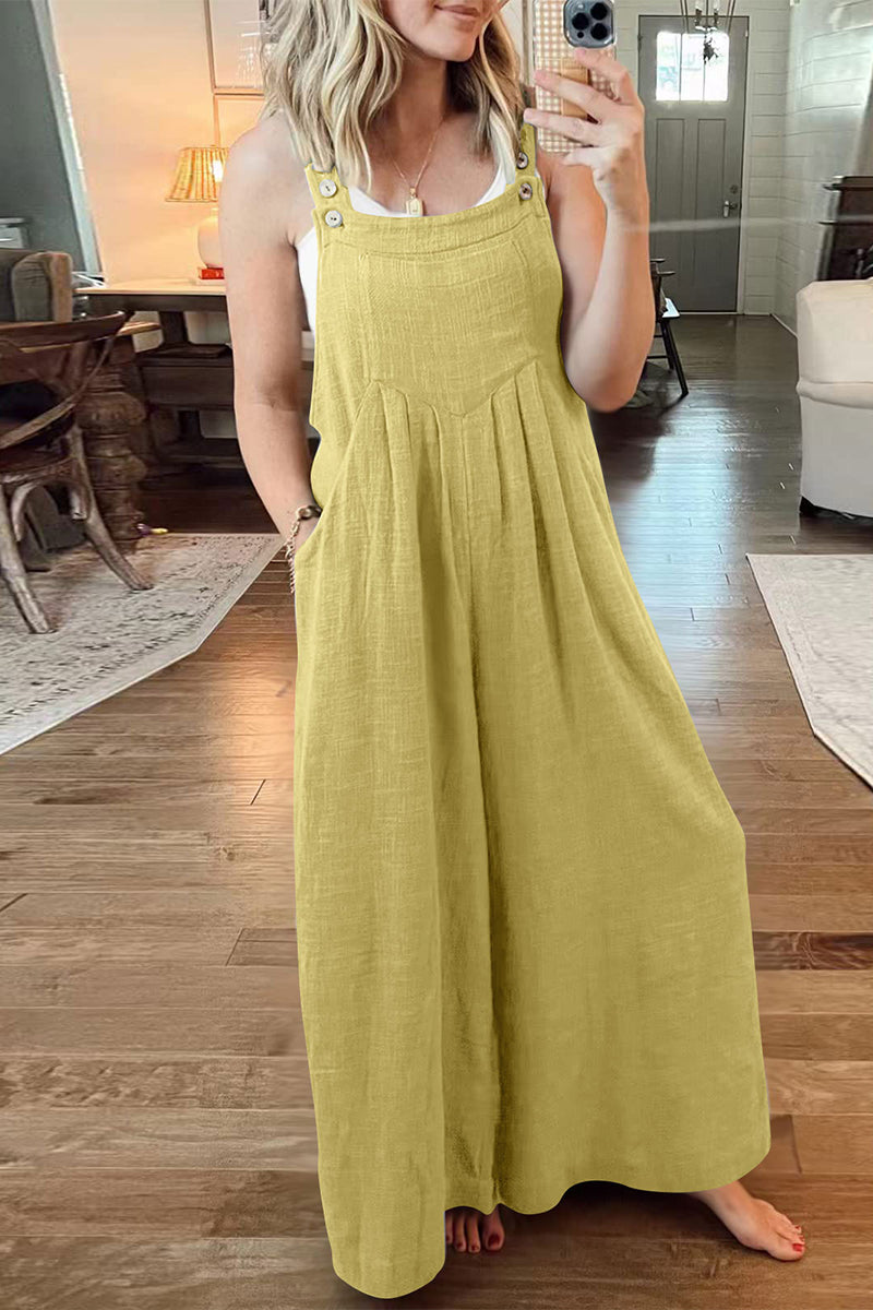 | Casual street solid-pochet collar loose jumpsuits (10 kolorów)