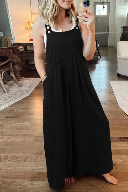 | Casual street solid-pochet collar loose jumpsuits (10 kolorów)