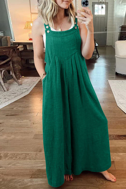 | Casual street solid-pochet collar loose jumpsuits (10 kolorów)