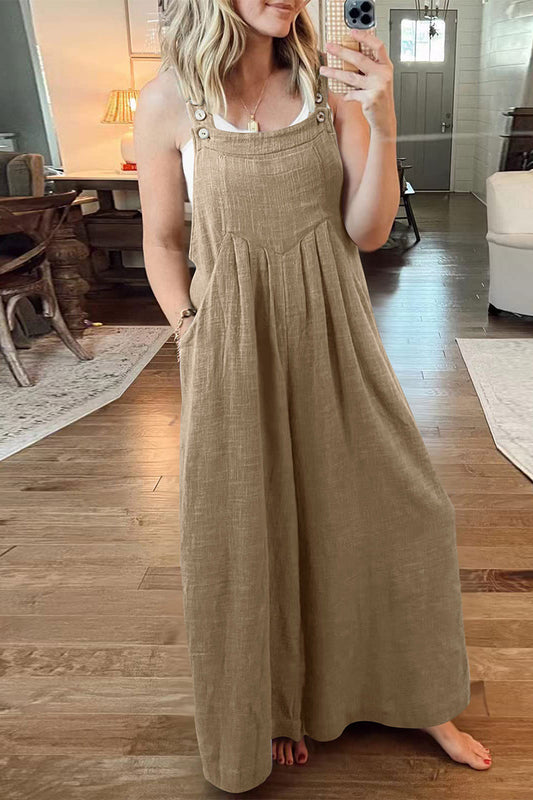 | Casual street solid-pochet collar loose jumpsuits (10 kolorów)
