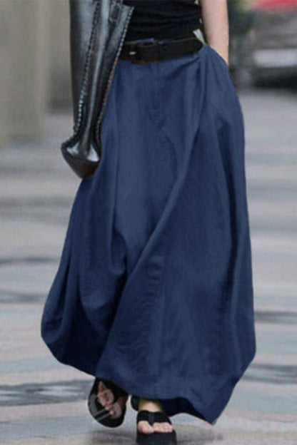 |CasualSimplicitySolidBeltlessLooseHighWaistTypeASolidColourTrousers(5kolorów)