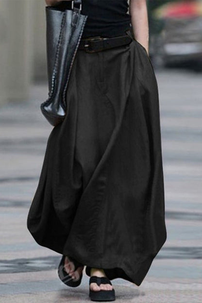 |CasualSimplicitySolidBeltlessLooseHighWaistTypeASolidColourTrousers(5kolorów)