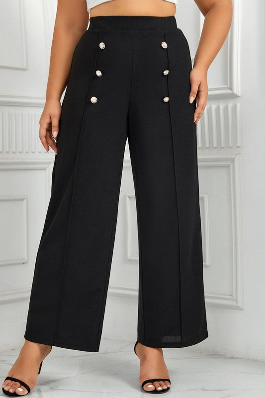 SpodnieSolidPatchworkPlusSize