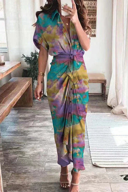 Joahann - Eleganckie sukienki z nadrukiem z zapięciem na wędzidełko i ołówkowym krojem
