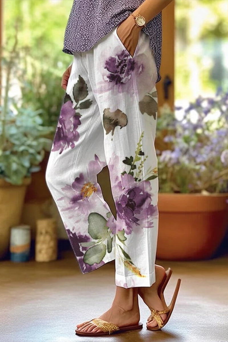 Stroje kąpielowe LD Floral Patchwork Loose Mid Waist Straight Full Print (6 kolorów)