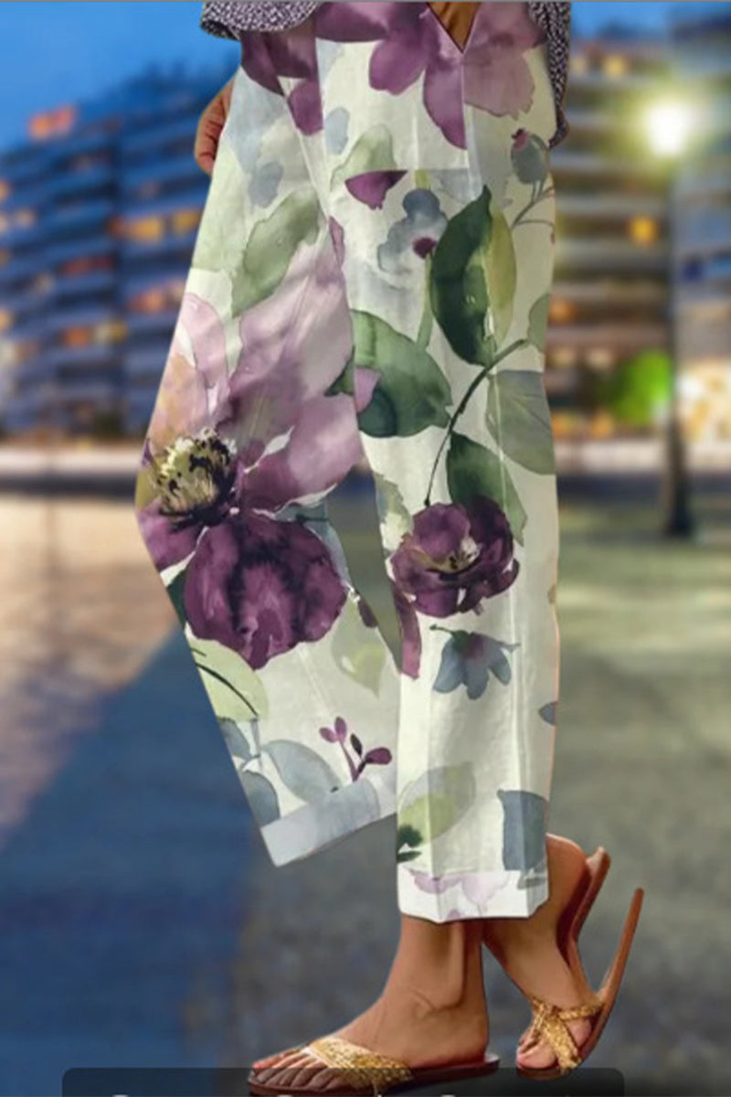 Stroje kąpielowe LD Floral Patchwork Loose Mid Waist Straight Full Print (6 kolorów)