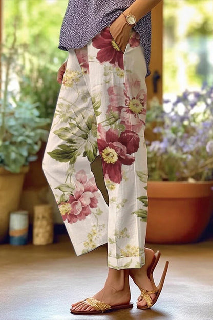 Stroje kąpielowe LD Floral Patchwork Loose Mid Waist Straight Full Print (6 kolorów)