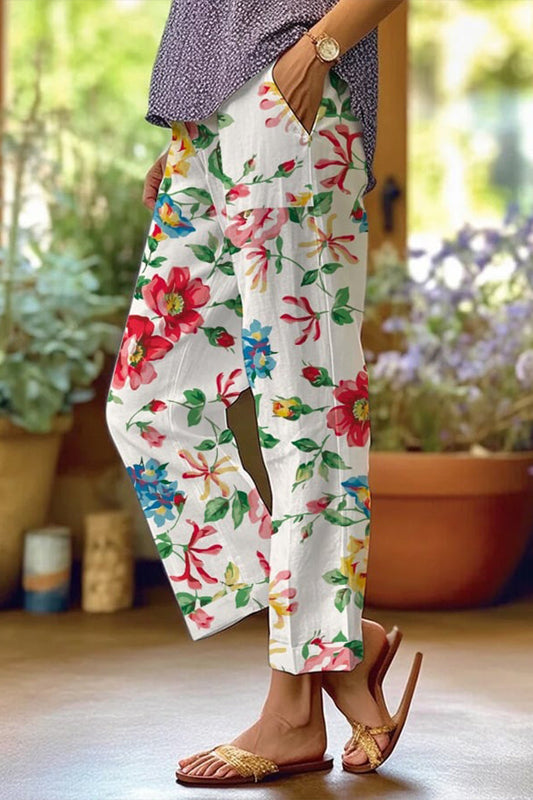 Stroje kąpielowe LD Floral Patchwork Loose Mid Waist Straight Full Print (6 kolorów)