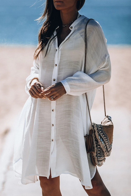 / Casual Holiday Solid-Colour Buckle Sea-Through Swim Pants Up (5 kolorów)