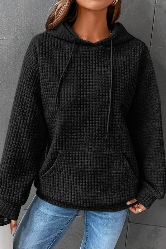 Bluza Shanna | z kapturem, kieszenią kangurką i pikowaniem