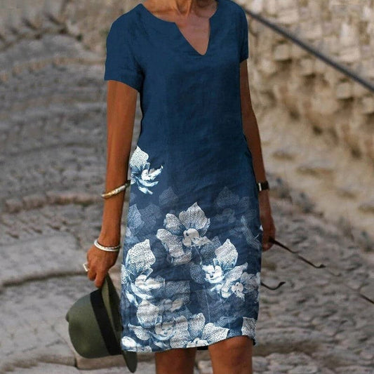 Louise - Lekka bawełniana sukienka z eleganckim wzorem