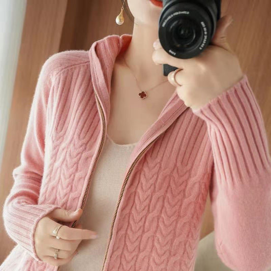 Ubelia Cardigan | Kaszmirowy kardigan ze sznurkiem ściągającym