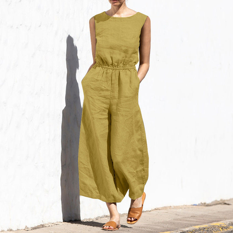 Kombinezon bez rękawów Fashion Casual Temperament Jumpsuit