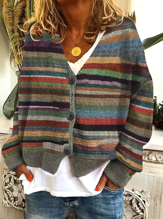 Vessy Vest | Elegancki sweter z długim rękawem z nadrukiem