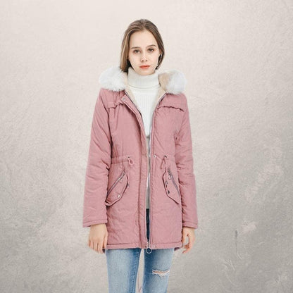 Anne - Stylowa parka ze sztucznym futrem