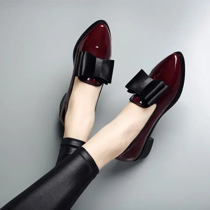 Unyke Loafers | Błyszczące skórzane loafersy damskie