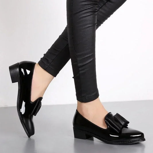 Unyke Loafers | Błyszczące skórzane loafersy damskie