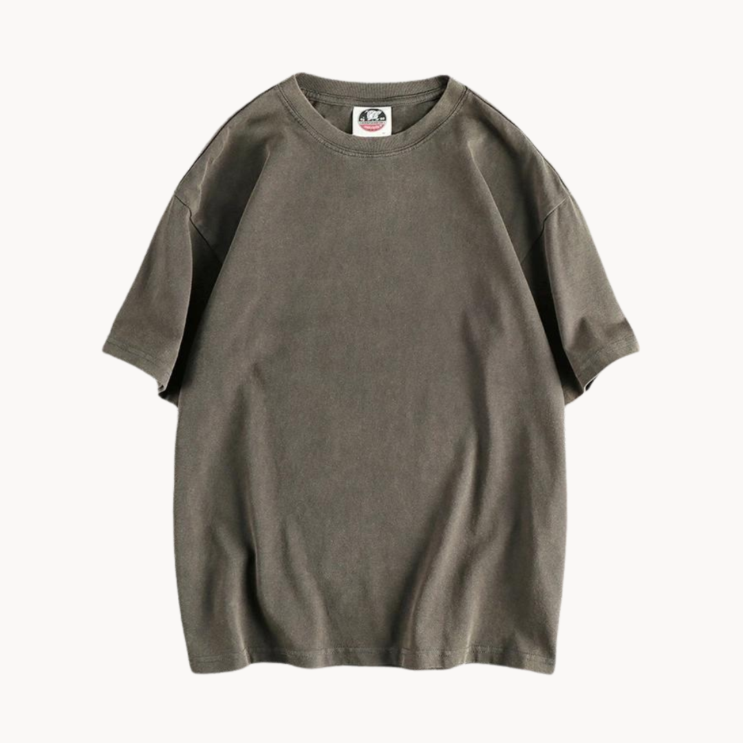 Ruper | Vintage sprany ciężki bawełniany T-shirt