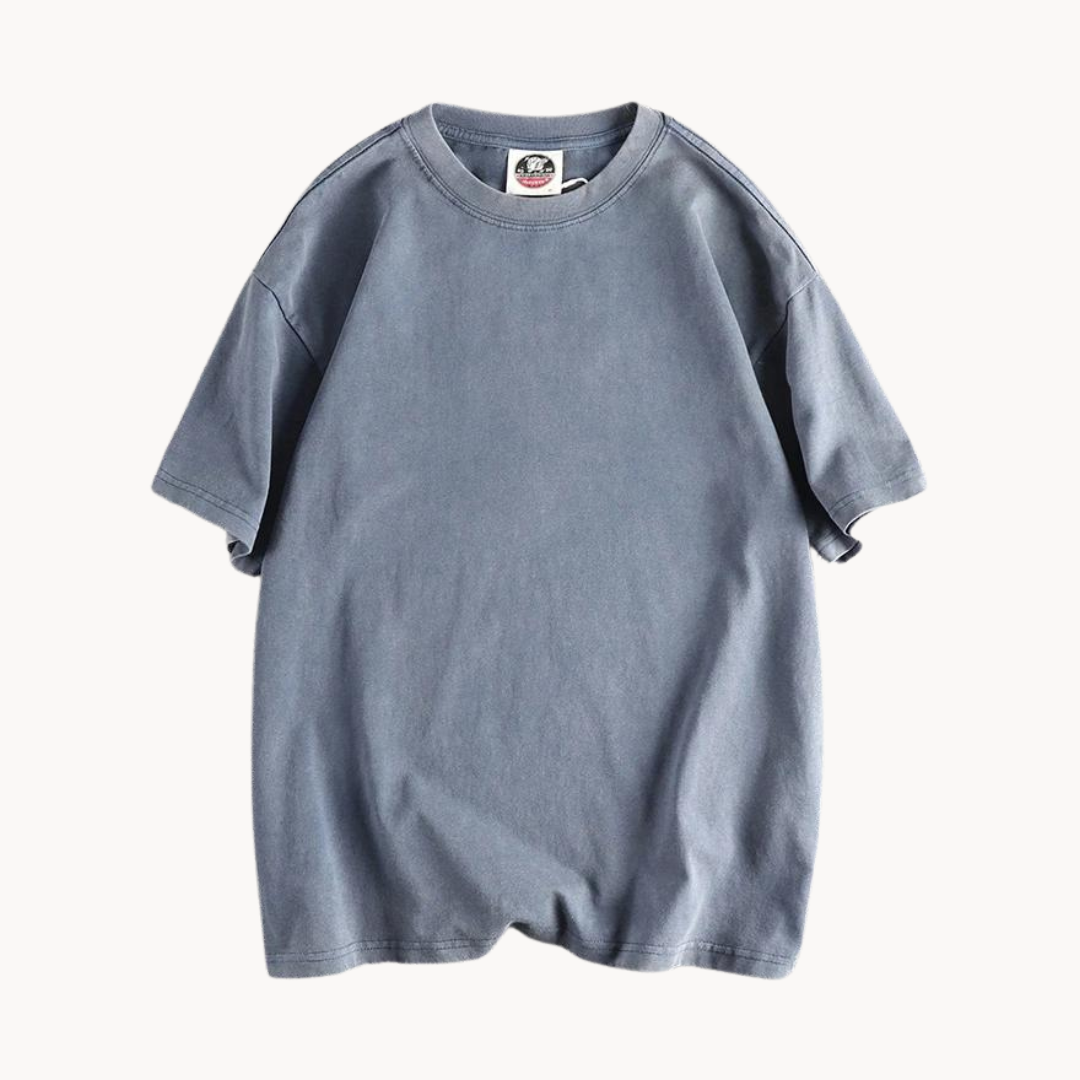 Ruper | Vintage sprany ciężki bawełniany T-shirt