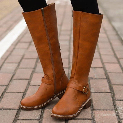 Martha - Wysokie skórzane buty dla kobiet