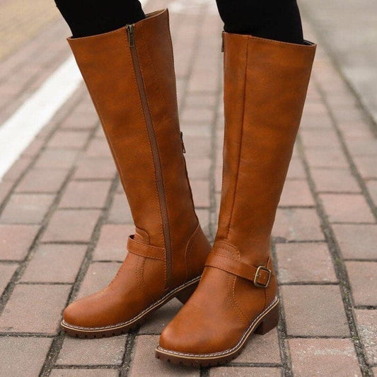 Martha - Wysokie skórzane buty dla kobiet