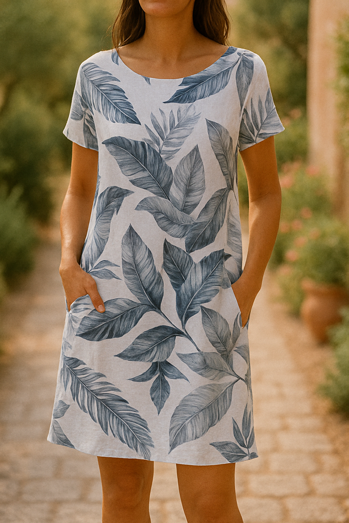 Casualowe krótkie sukienki o eleganckim kroju i miękkich rękawach