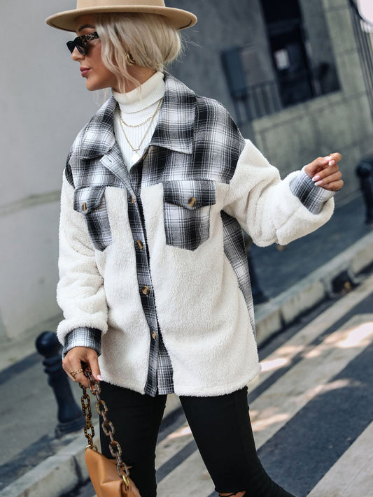 Noémie - Bluza polarowa w kratę
