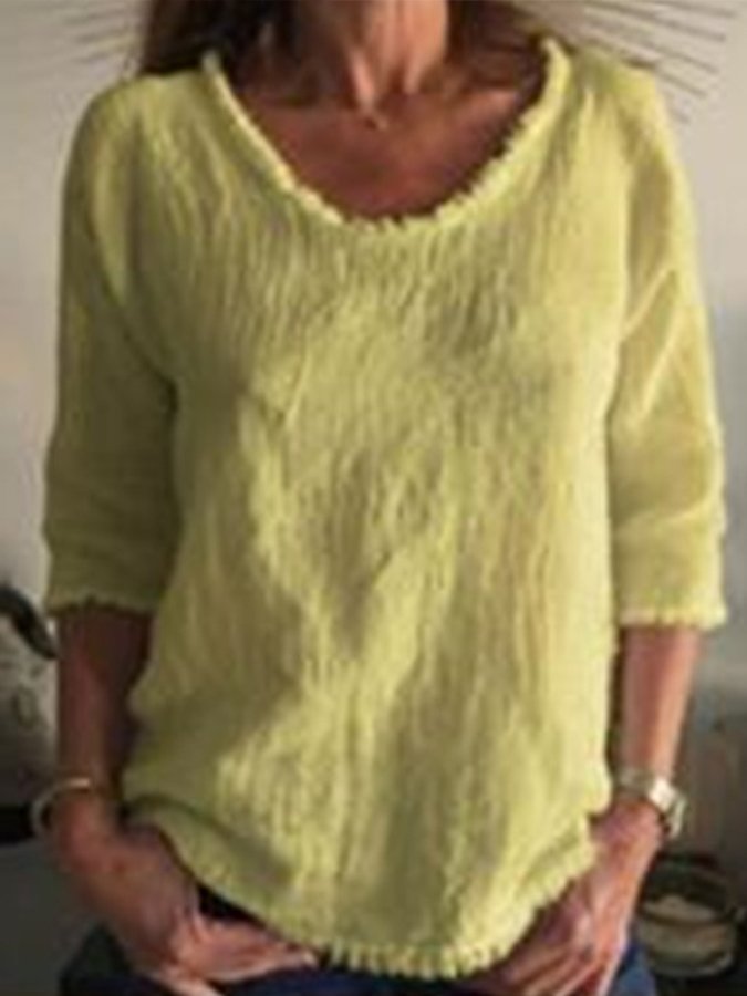 VALERIE | Lniany top o luźnym kroju