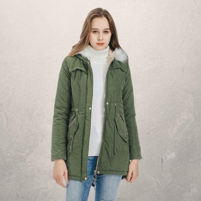 Anne - Stylowa parka ze sztucznym futrem