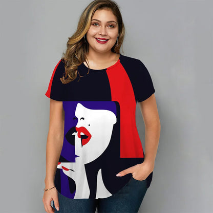 Vardi Dante™ Maartje Plus-Size T-Shirt | Casual & Stylowy